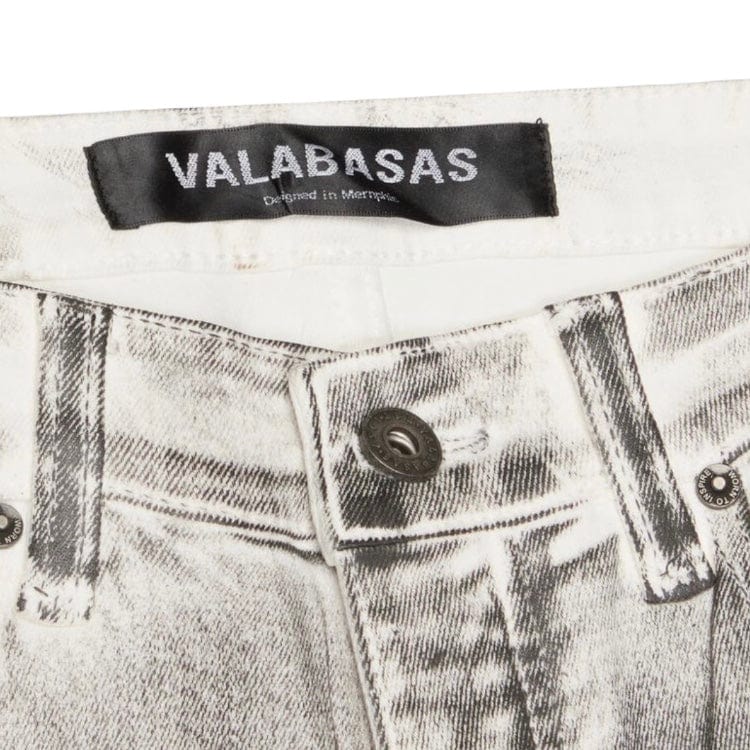 Valabasas Runner Skinny Denim Jean (White/Grey) VLBS-VJ2-1005