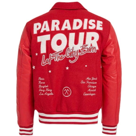 Jordan Craig Paradise Tour Varsity Jacket (Red) 91632