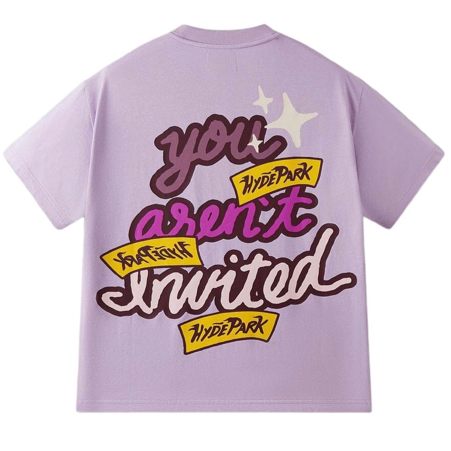 Hyde Park Scribbled Cursive Tee (Purple)