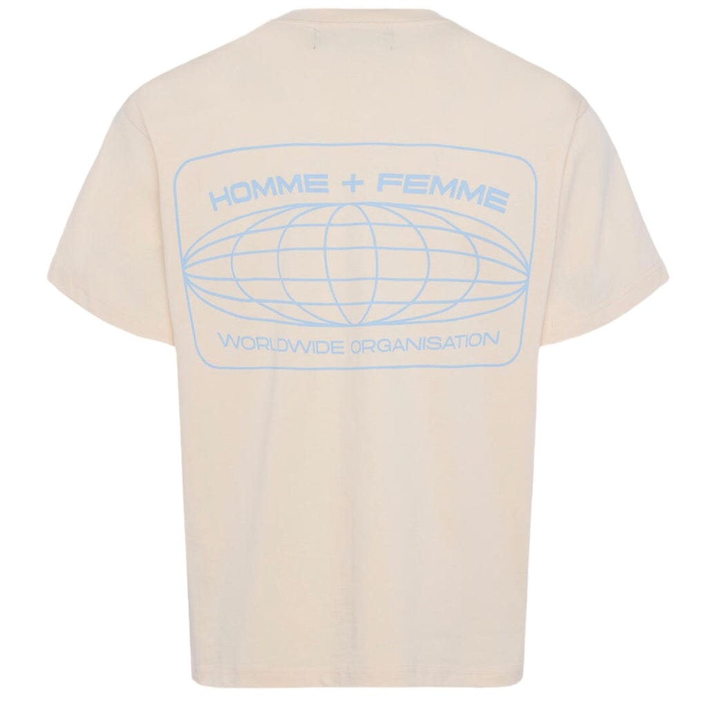 Homme Femme Fast Lane Tee (Cream/Baby Blue) HFPB202419-2