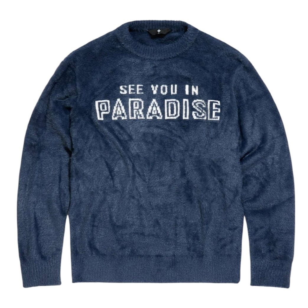 See You In Paradise Plush Crewneck Sweater (Navy) 3992