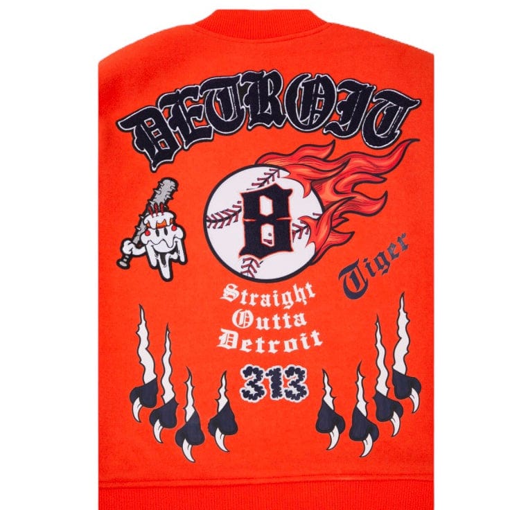 Wedding Cake Detroit Varsity Jacket (Orange/White) WC6970581-OWH