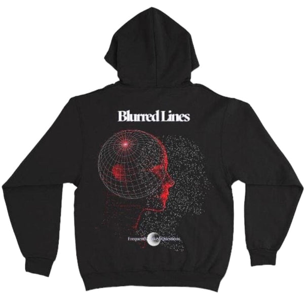 Frequently Asked Questions Blurred Lines Hoodie (Black) 23-402HD