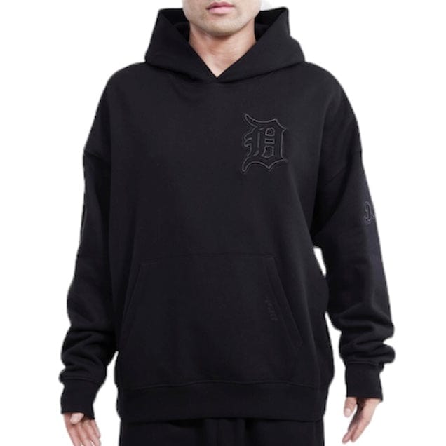 Pro Standard Detroit Tigers Neutral Drop Shoulder Fleece Po Hoodie (Black)