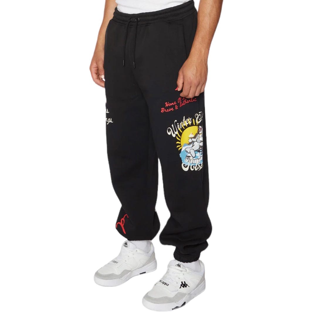 Kappa Authentic Choco Sweatpants (Jet Black) 371P3WW