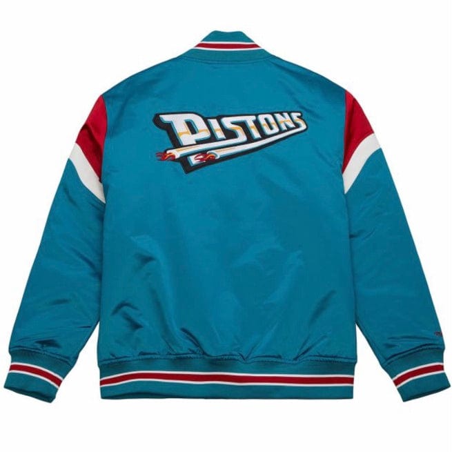 Mitchell & Ness NBA Detroit Pistons Heavyweight Satin Jacket (Teal)