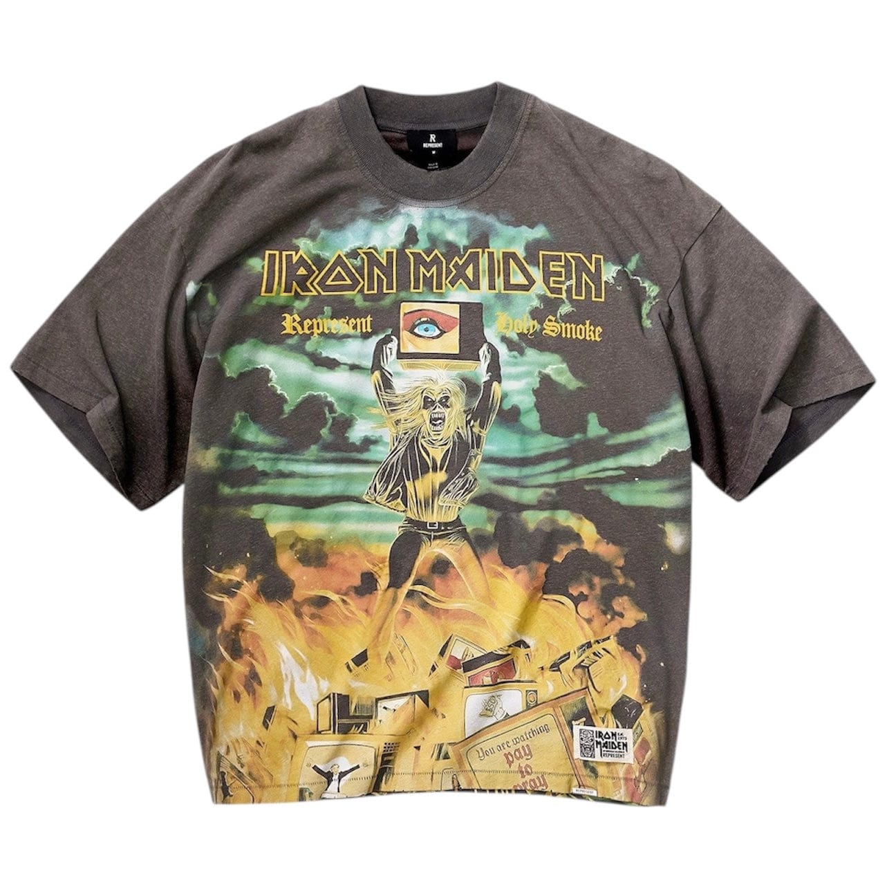 Represent X Iron Maiden Holy Smoke T Shirt (Ash)
