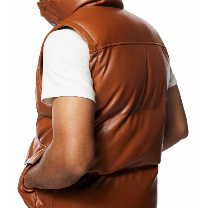 Smoke Rise Utility Vegan Leather Vest (Cognac) WV23685