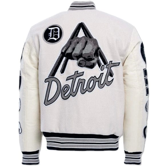 Jordan Craig Motown Varsity Jacket (Cream) 91651