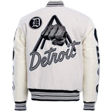 Jordan Craig Motown Varsity Jacket (Cream) 91651