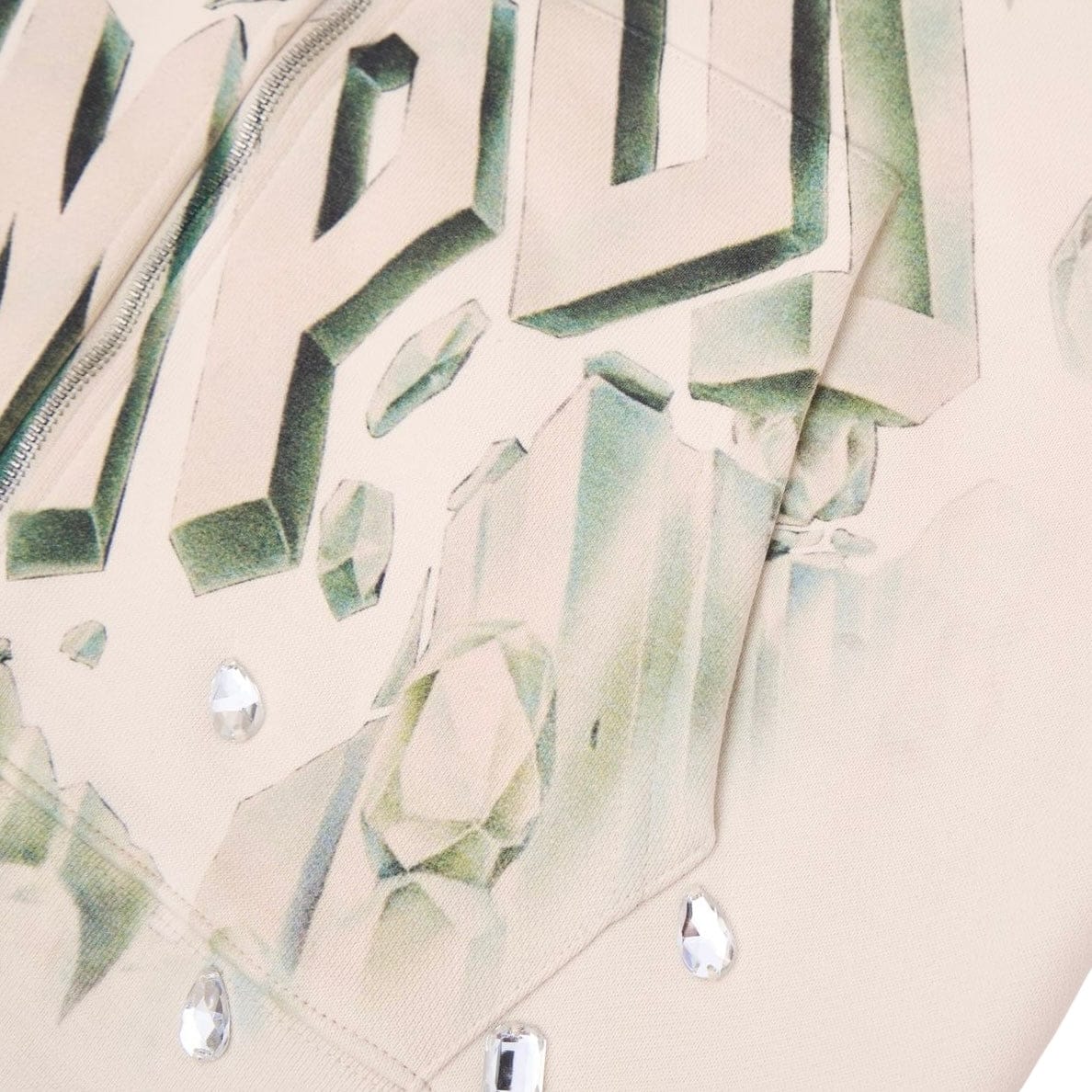 Campus Goods Crystal Mind Zip Up Hoodie (Cream) CG-H25-058