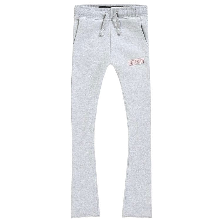 Kids Destined For Greatness Stacked Sweatpants (Heather Grey)