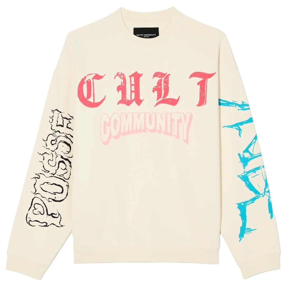 Cult Of Individuality Novelty Flc Crew Sweatshirt (Winter White) 625B9-FC24A