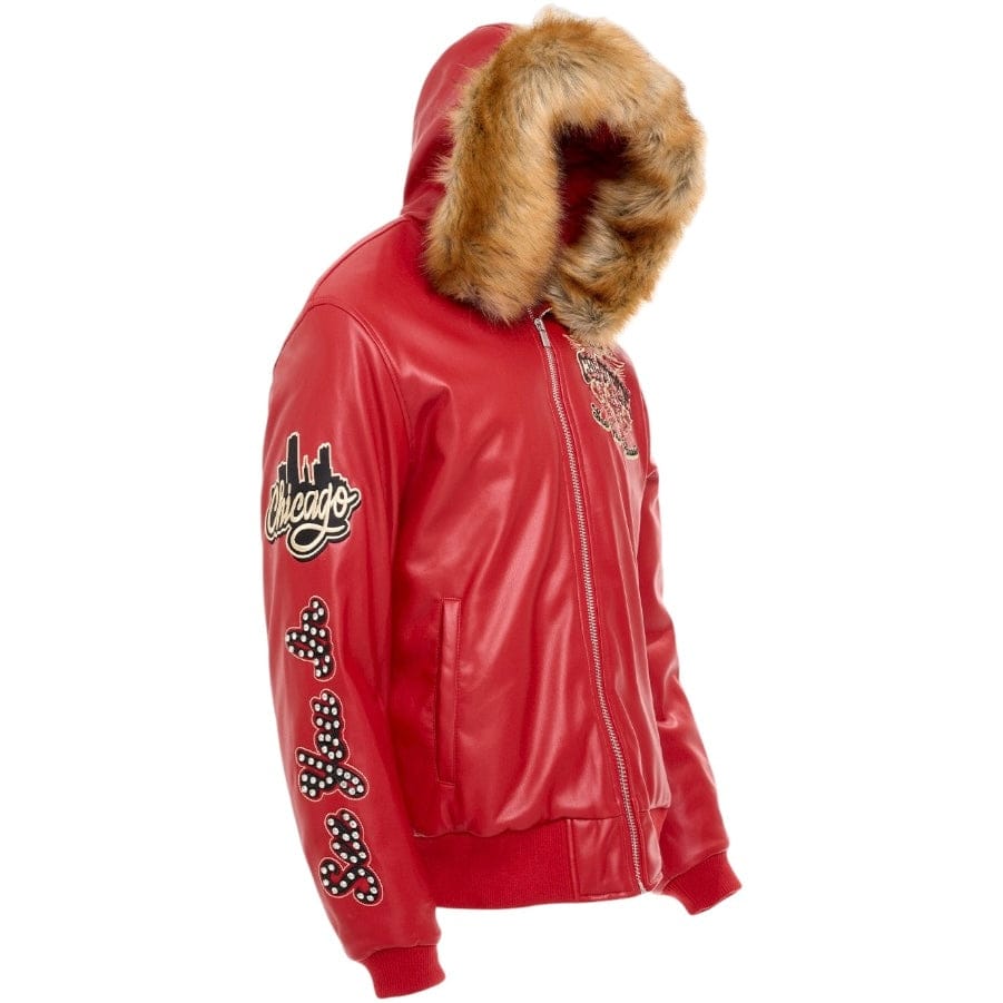 See You In Paradise Windy City Hooded Bomber Jacket (Red) 91748