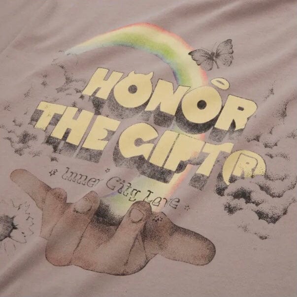 Honor The Gift Palms Graphic Tee (Stone)