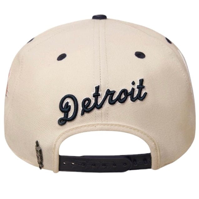 Pro Standard Detroit Tigers Retro Classic Logo Snapback Hat (Cream/Navy)