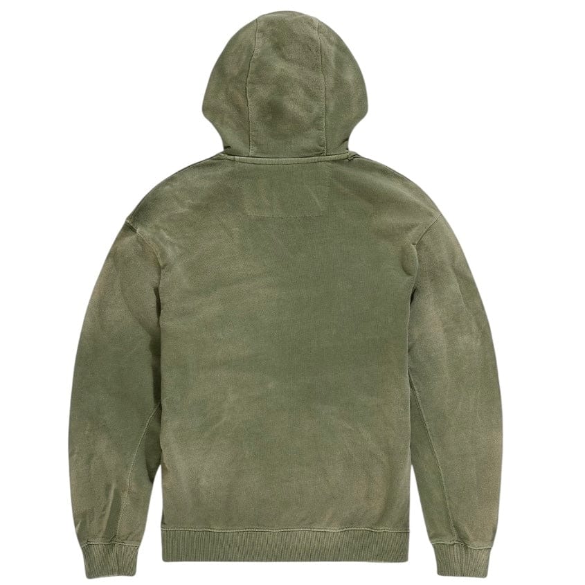 See You In Paradise Oasis Washed Pullover Hoodie (Olive) 8864H