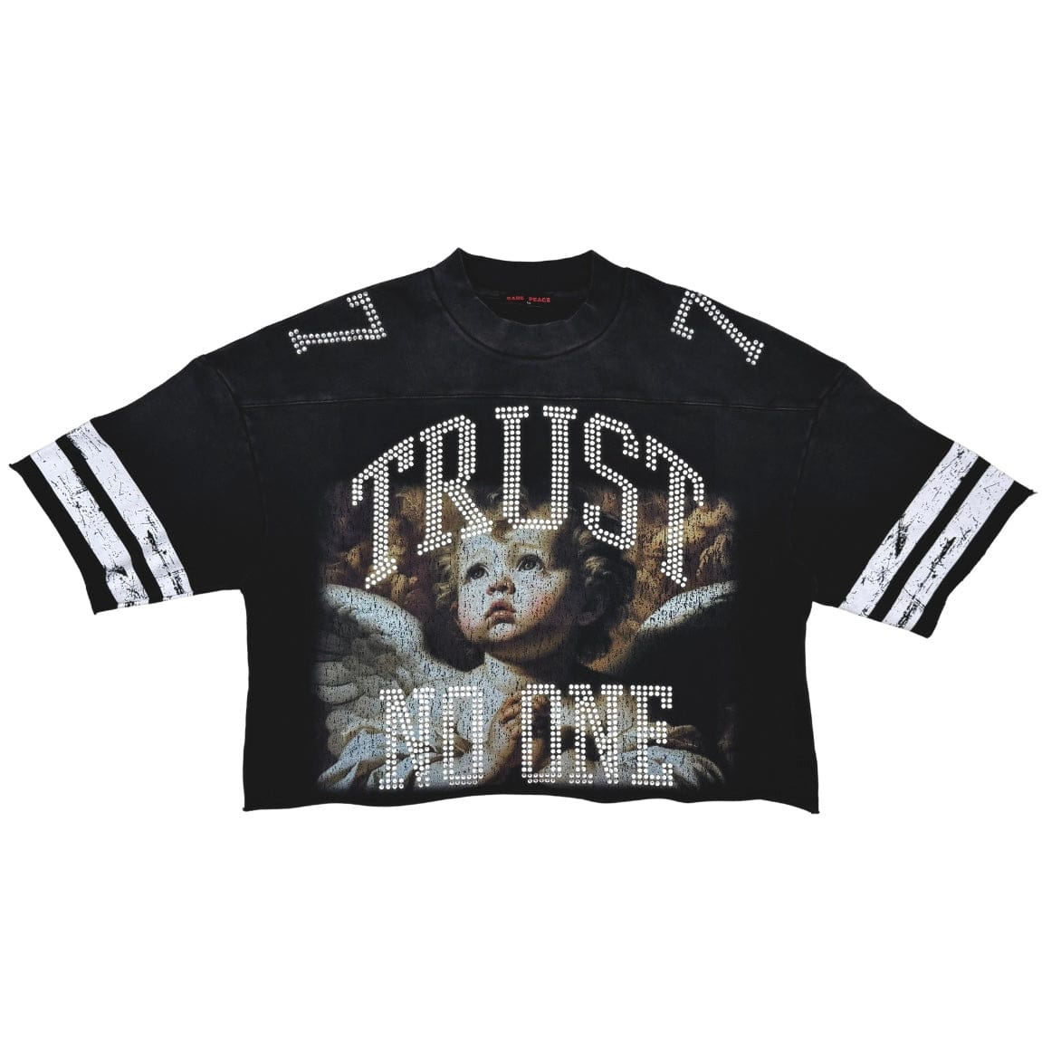 Rare Peace Trust No One Crop Tee (Black) RT5065