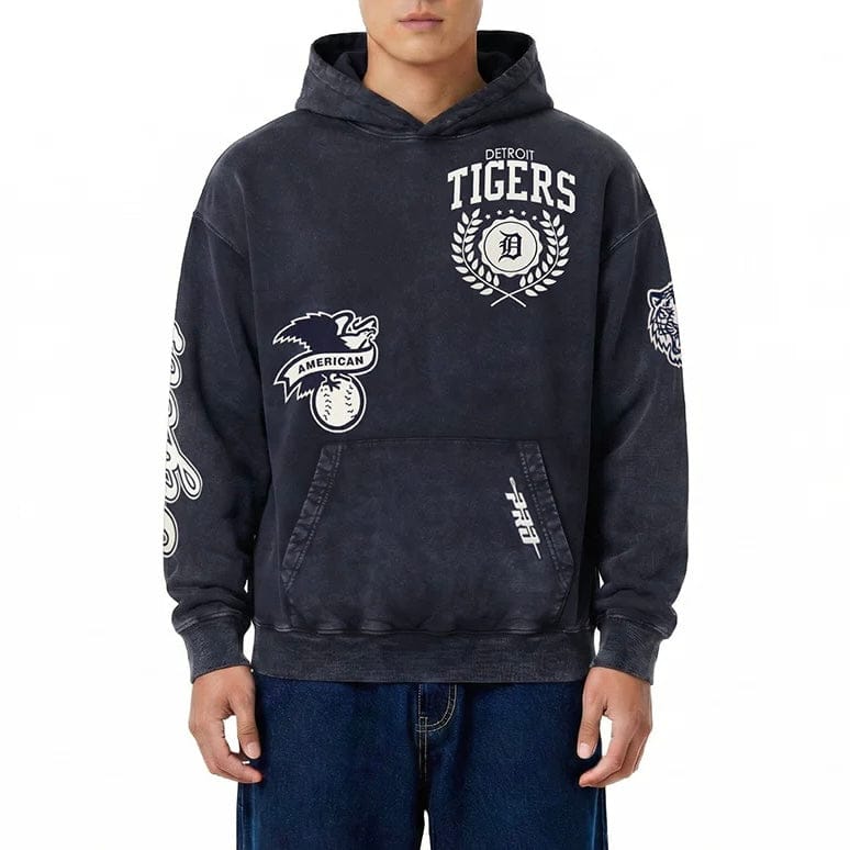 Pro Standard Detroit Tigers Street Team Pullover Hoodie (Washed Midnight Navy)