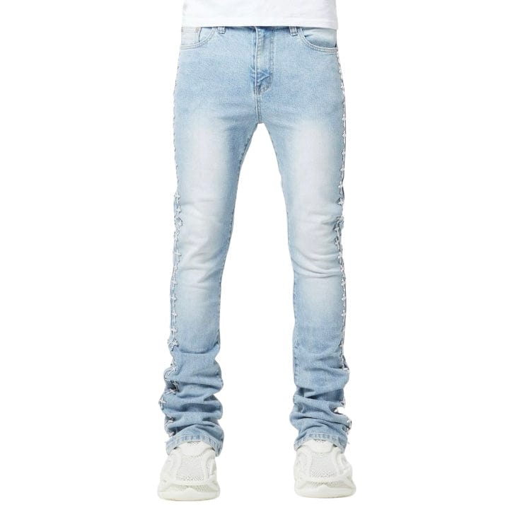 Guapi Crosses Embellished Denim (Vintage Blue)