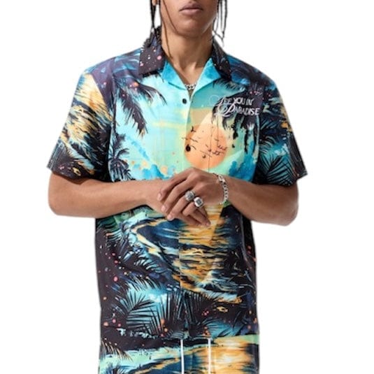 Jordan Craig Retro Wanderlust Party Short & Shirt Set (Sunset) 2060-2060S