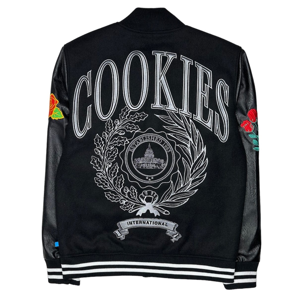 Cookies Pack 12 Letterman Wool Jacket (Black) CM233OLC02