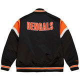 Mitchell & Ness NFL Cincinnati Bengals Heavyweight Satin Jacket (Black)