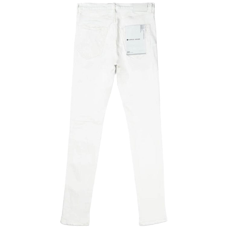 Purple Brand Jacquard Monogram Denim (White) P001-JMWH224