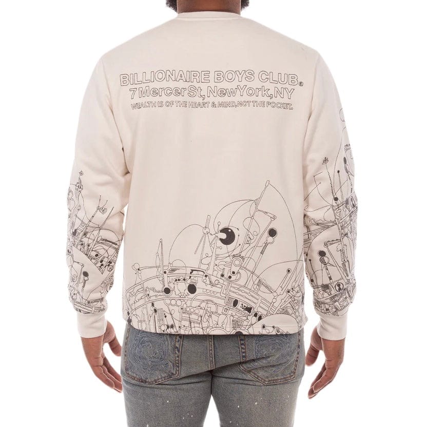 Billionaire Boys Club BB Effigy Sweatshirt (Whisper White) 851-1309