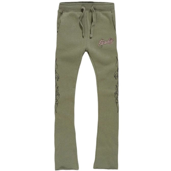 Boys Jordan Craig Paradise Tour Stacked Sweatpants (Sage) 8241LB