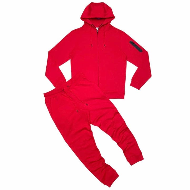 Civilized Basic Double Jersey Tech Hoodie Set (Red) CV100