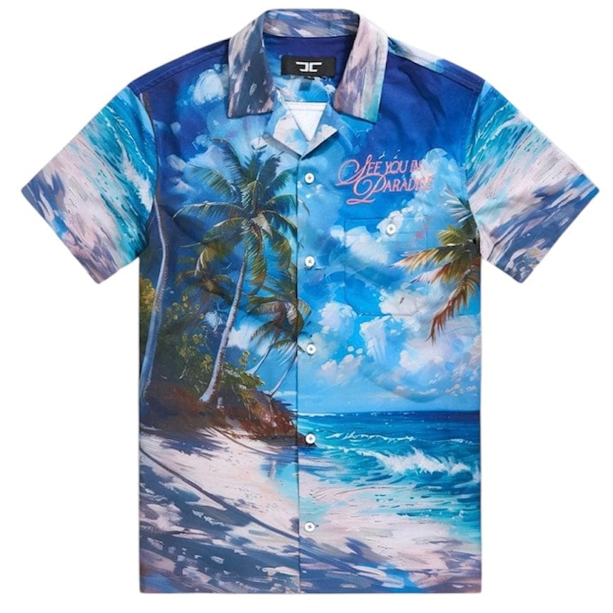 Jordan Craig Retro Wanderlust Party Short & Shirt Set (Clearwater) 2060-2060S