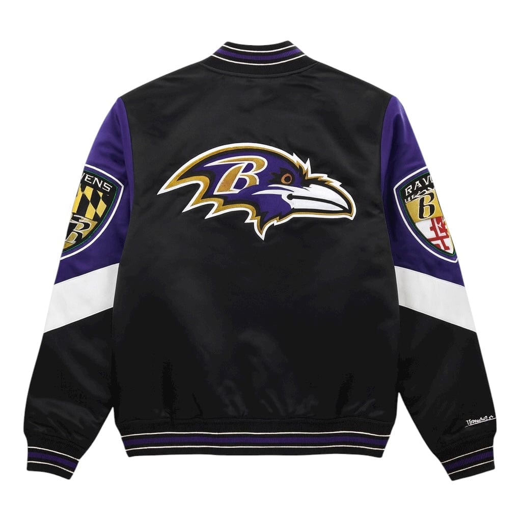 Mitchell & Ness Nfl Baltimore Ravens Throw It Back Heavyweight Jacket (Black)
