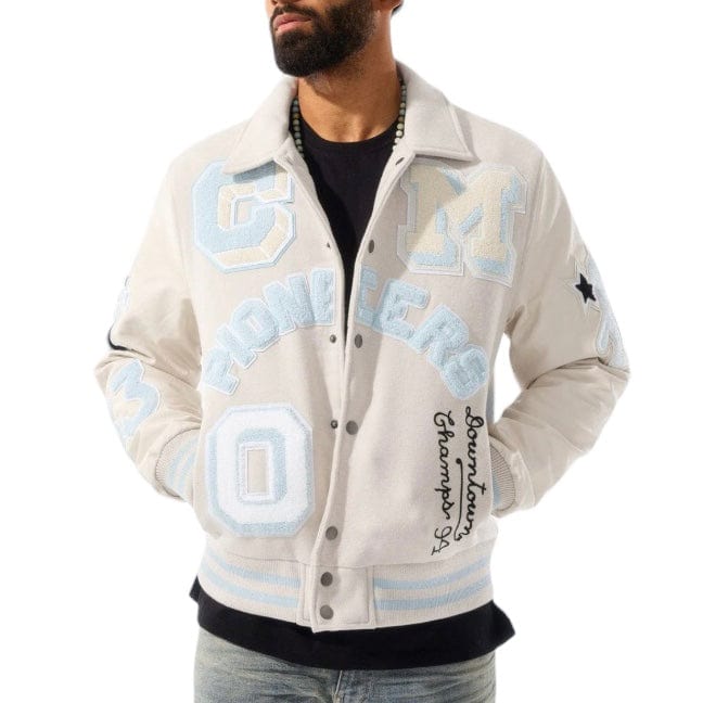 Jordan Craig Pioneers Varsity Jacket (Cream) 91650