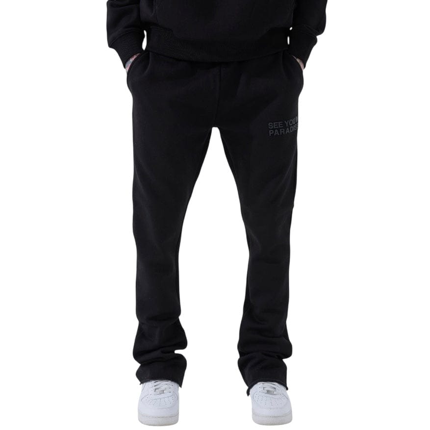 See You In Paradise Stacked Sweatpants (Noir)