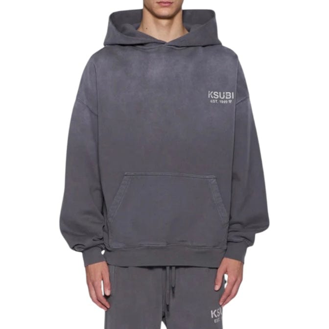 Ksubi State Ekcess Hoodie (Charcoal Fade) MFA25FL003
