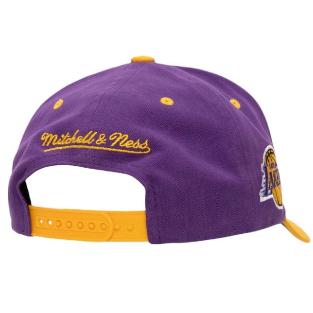 Mitchell & Ness Los Angeles Lakers Block Sweep Pro Adjustable Hat (Purple)