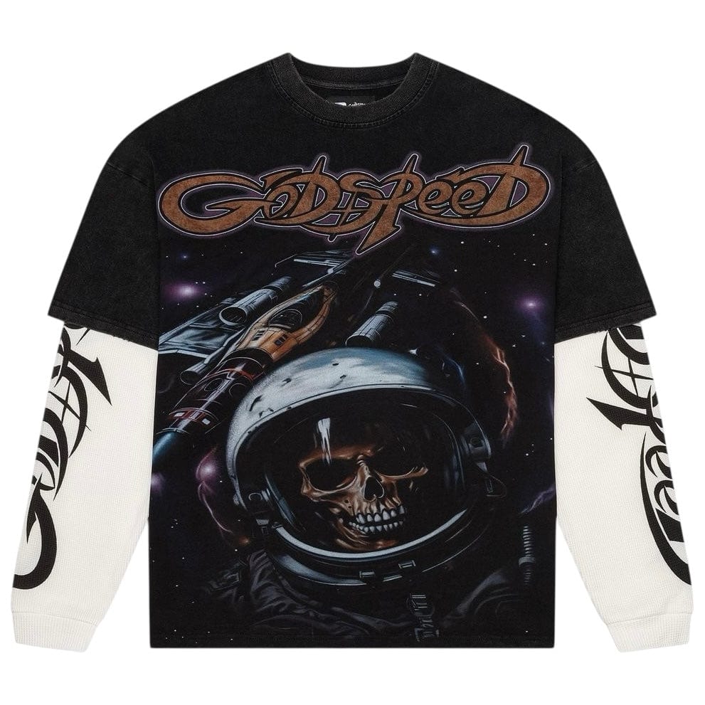 Godspeed Space Traveler Layered LS T Shirt (Black)