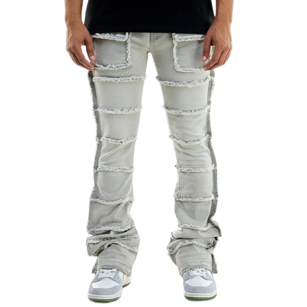 Kdnk Panelled Skinny Flare Jeans (Grey) KND4581 – City Man USA