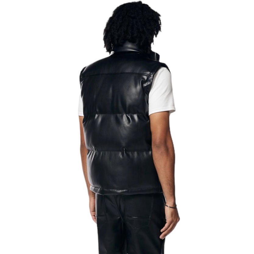 Smoke Rise Utility Vegan Leather Vest (Black) WV23685