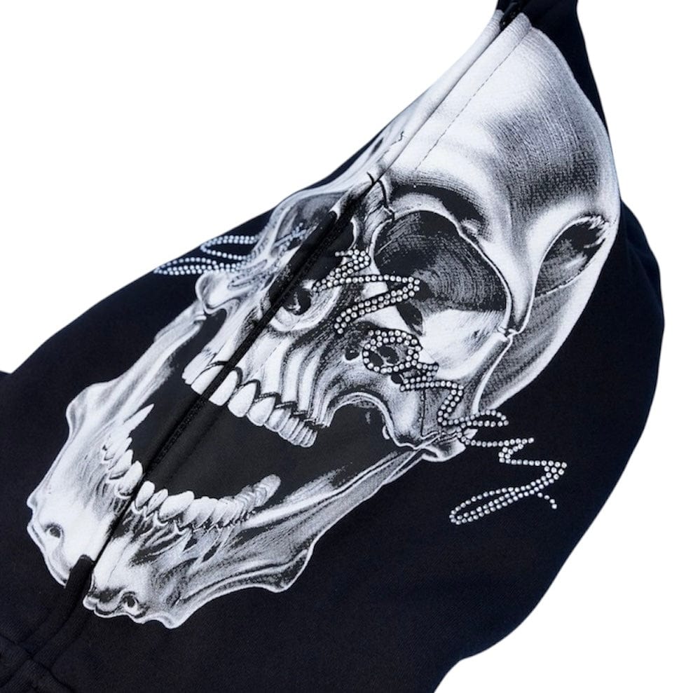 Hasta Muerte T2 Skull Zip Hoodie (Black)