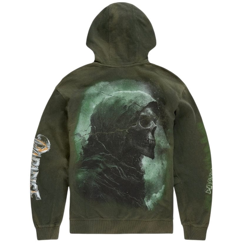 See You In Paradise The Reaper Pullover Hoodie (Olive) 8641H