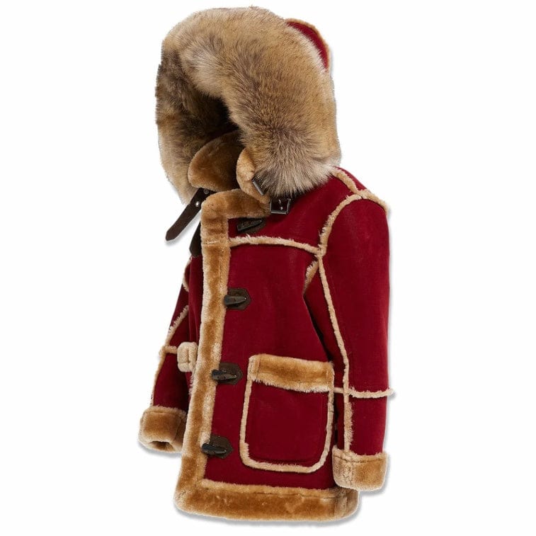 Kids Jordan Craig Denali Shearling Jacket (Burgundy) 91620K