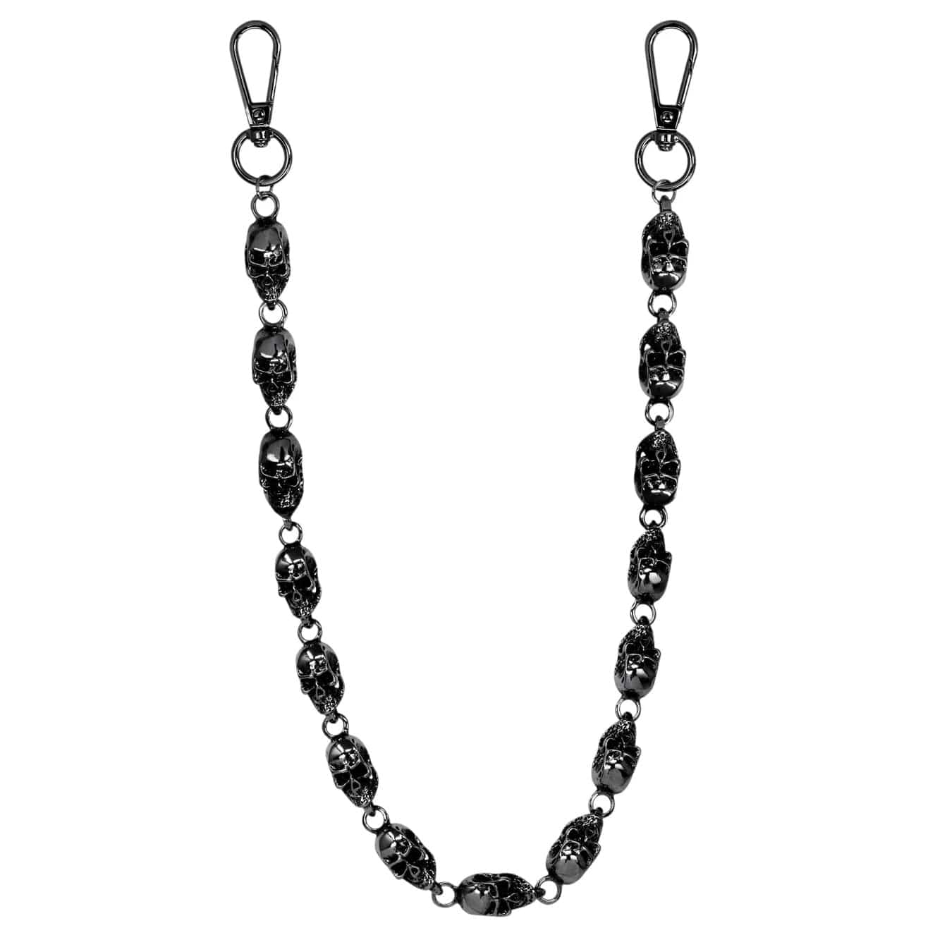 Jewelry Essentials 12mm Skull Pant Chain 22" (Black) BKC-130BK