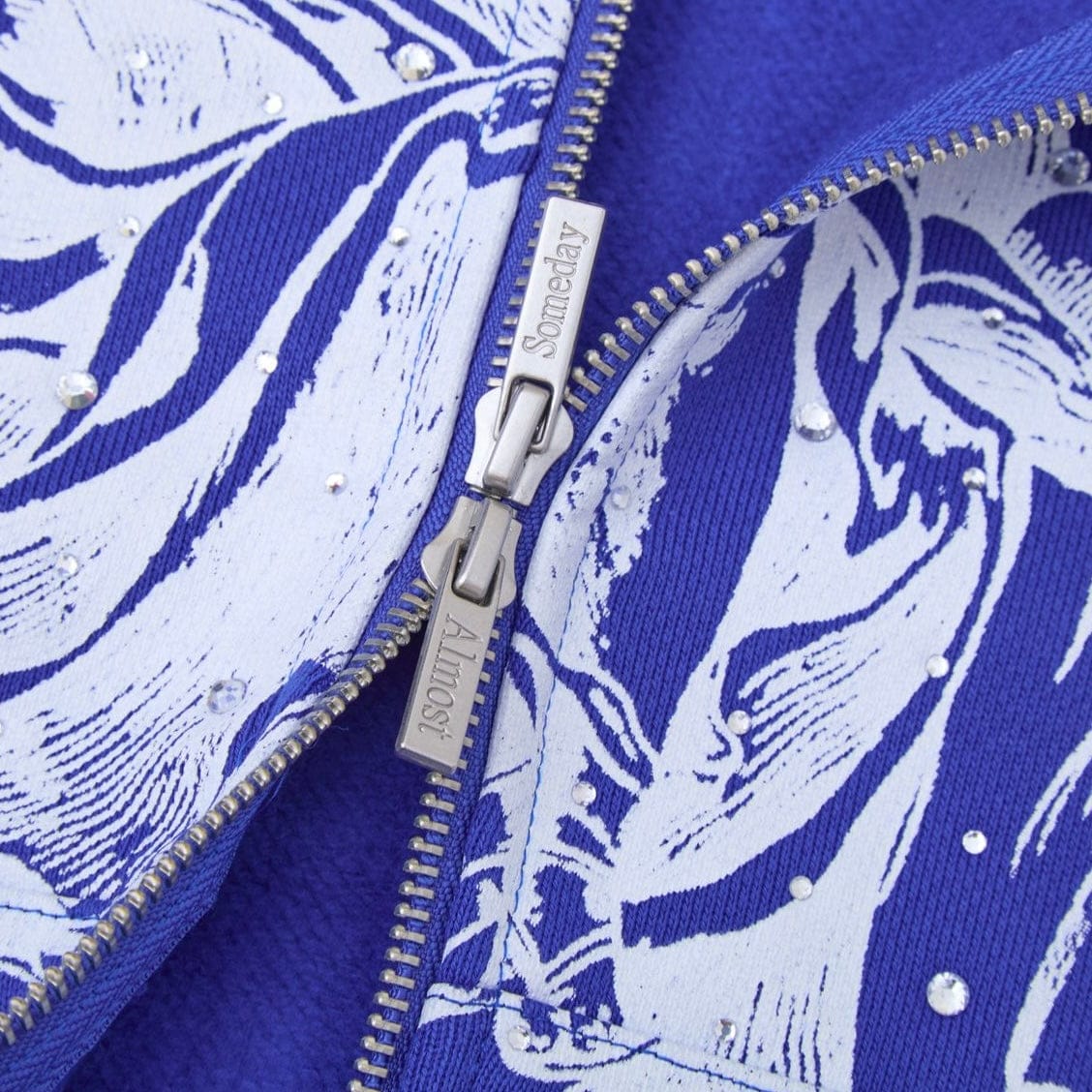 Almost Someday Lavish Zip Up Hoodie (Blue) AS-H25-026