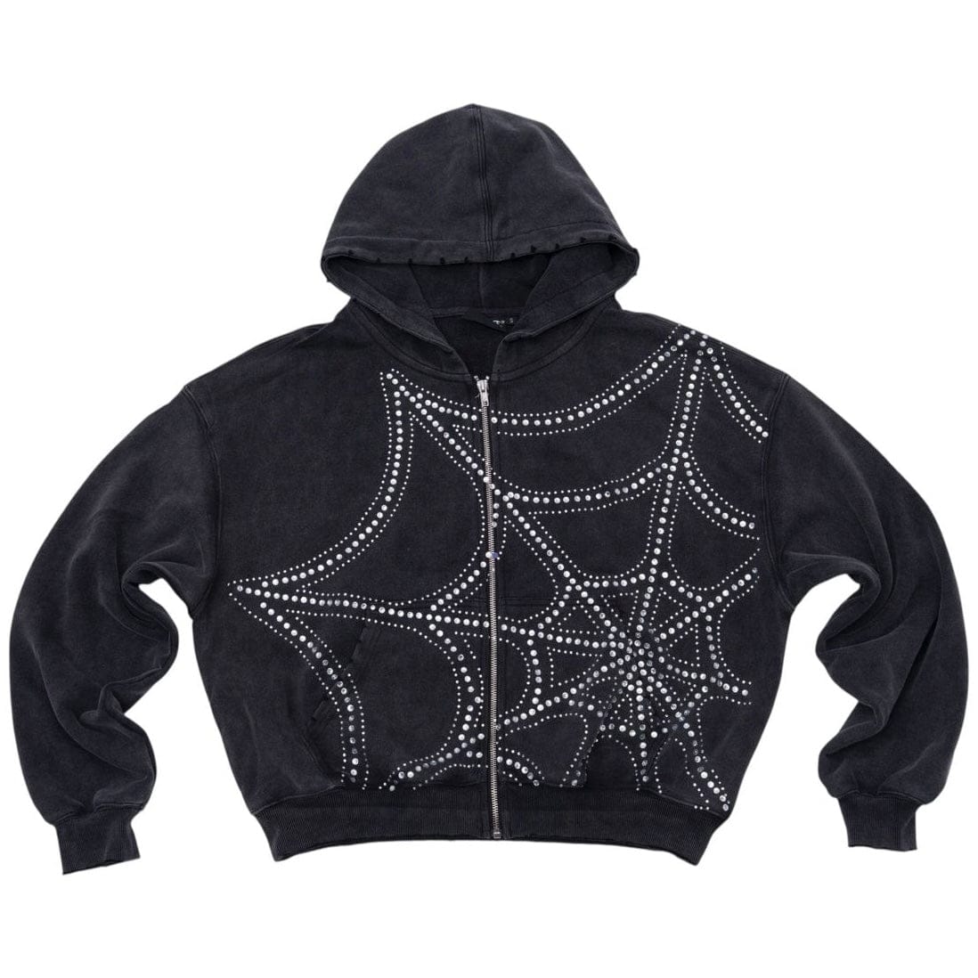 The Syndicate Web Zip Up Hoodie (Black Wash)