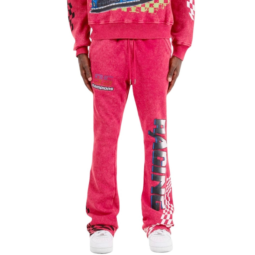 Copper Rivet Racing Stacked Pants (Red) 431583-RD