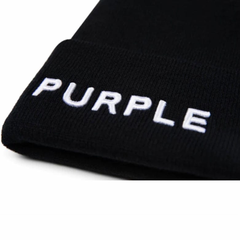 Purple Brand Acrylic Cuffed Beanie (Black) P921-ABBK423