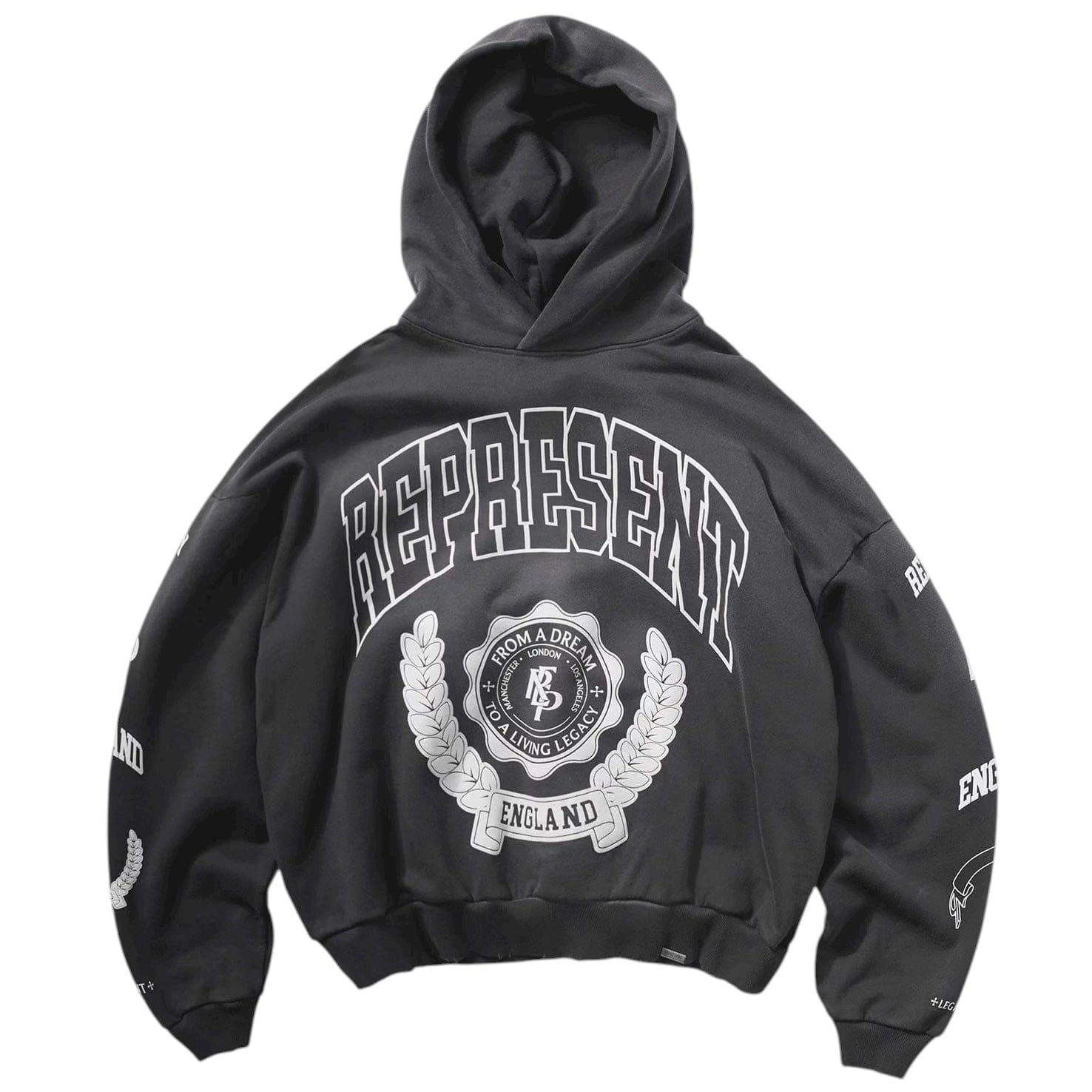 Represent Legacy Crest Hoodie (Stained Black) MLM100372-04