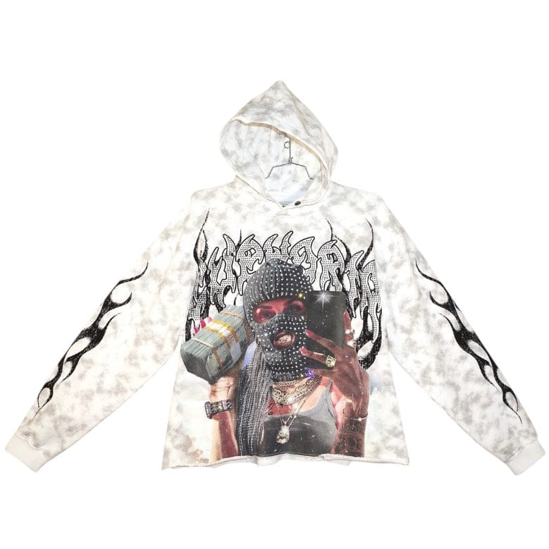 Taker Euphoria Cropped Hoodie (White)